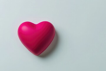 Obraz premium Bright pink heart on soft background symbolizes love and affecti