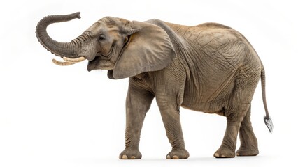 African Elephant Trunk Up