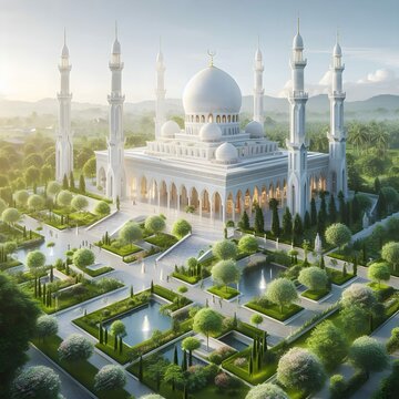 mosque in beautiful heaven