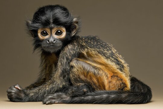 Ateles Geoffroyi - Geoffroy's Monkey in the Tropical Forest of Central America