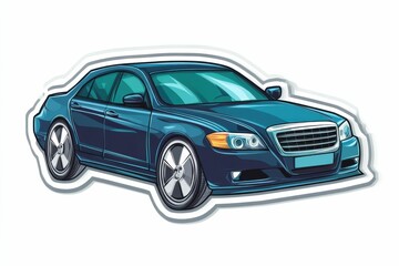 Fototapeta premium Car Sticker Price. Modern Vehicle Sticker Pricing Concept with Dollar Signs