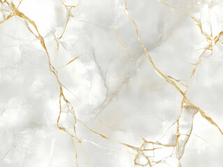 Elegant Gold Veined White Marble Background