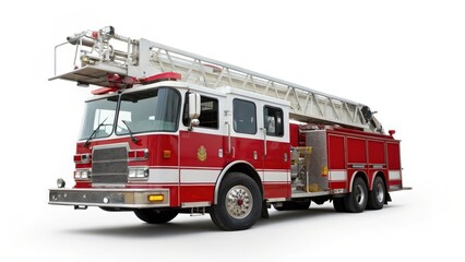 Red Fire Truck with Ladder