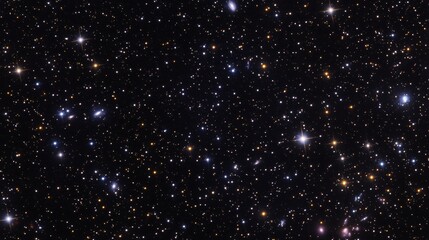 Vast starry sky with twinkling celestial bodies and distant galaxies