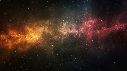 Obraz premium Vivid milky way galaxy with colorful nebulae and starry night sky