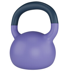 Stylized kettlebell. Isolated on transparent background