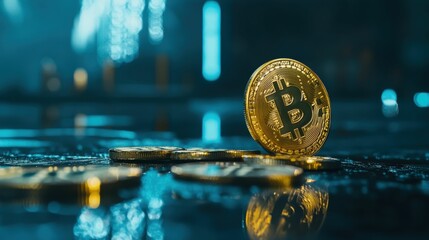 Binance Exchange: Bitcoin BTC Coin with Cryptocurrency Business Logo