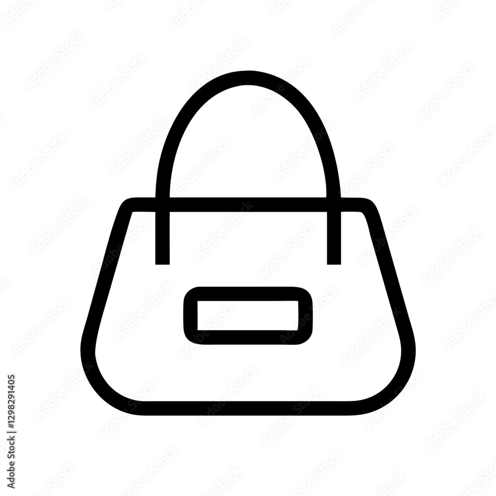 Poster minimalist fashion bag vector icon suitable for modern web design and graphic applications represent