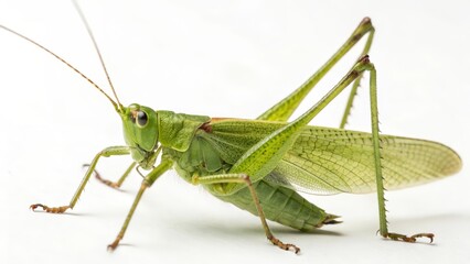 Green Katydid Insect Closeup