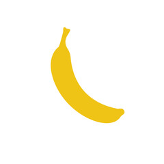Minimalistic banana icon in flat design