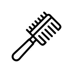 Fototapeta premium Vector icon of a hair comb designed for grooming and styling hair, suitable for digital graphics and web design purposes, showcasing a simple yet effective tool