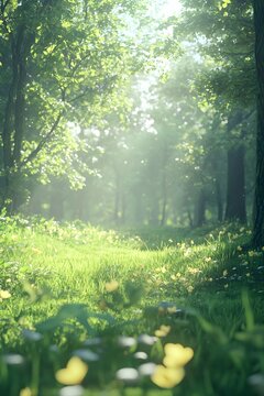 Autumn sunshine in the mountains and forests during white dew