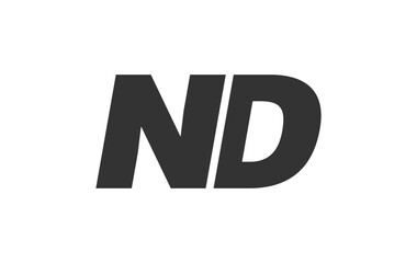 ND Techno Editable Font Logo For Corporate Branding. Bold, Futuristic Design With Unique Typographic Ideas. Minimal Custom Type And Dynamic Letter
