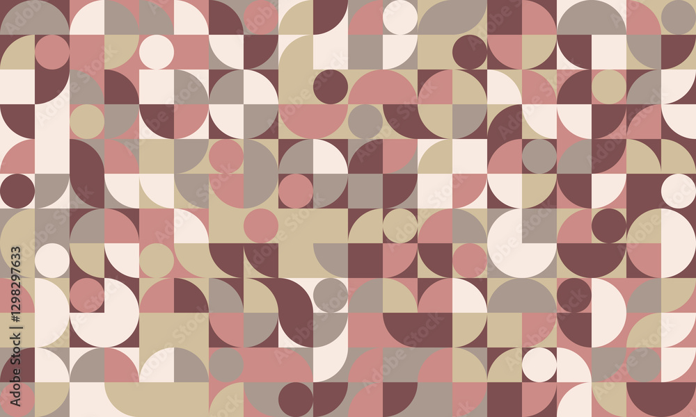 Aufkleber geometric vector pattern featuring minimal shapes and seamless design. great for abstract background