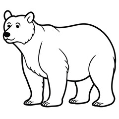 vector illustration of a polar bear