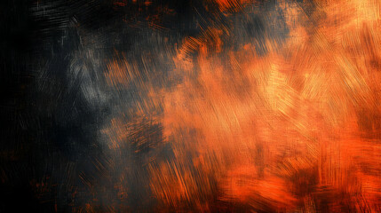 Fiery Abstract Brushstrokes Background