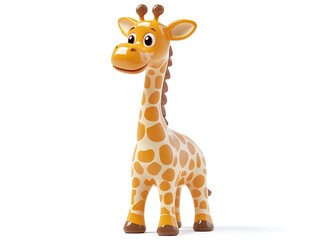 Obraz premium Playful giraffe toy bright room children's toy fun environment close-up