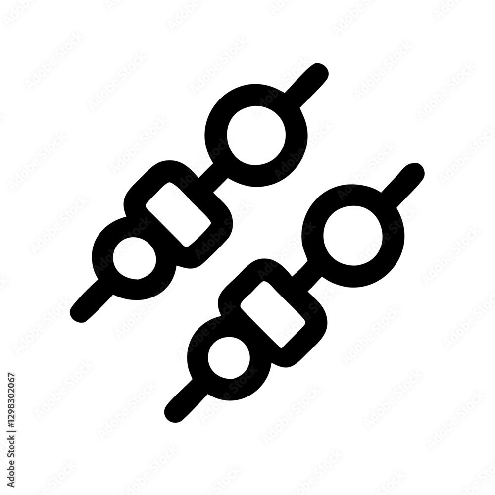 Poster vector icon representing interconnected links, symbolizing connection, collaboration, or unity in de