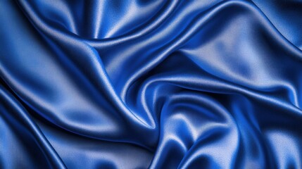 Fototapeta premium Luxurious Blue Satin Fabric Texture for Elegant Background Design