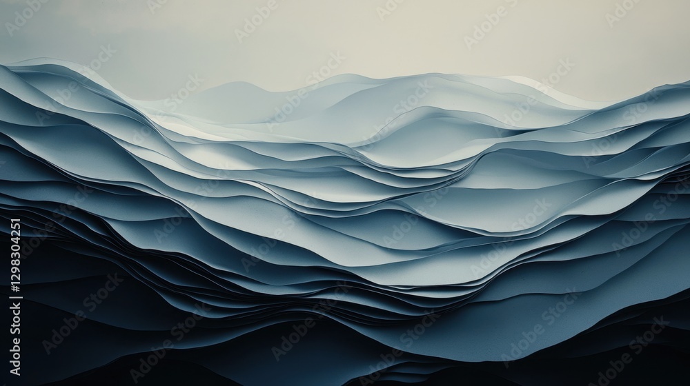Poster abstract business background with a soft white color palette and minimalistic style.