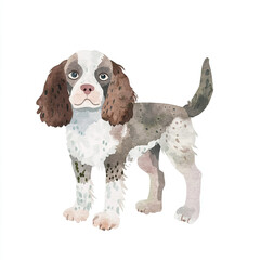 Creepy and Ugly Simple American Water Spaniel Dog with Unique Features Capturing the Quirky Charm of This Distinctive Breed in a Playful Yet Eerie Setting