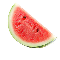 A slice of watermelon on a transparent background,