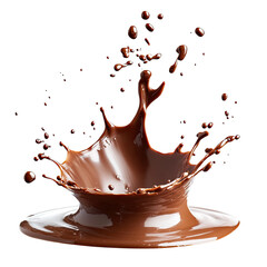 chocolate splash on a transparent background,