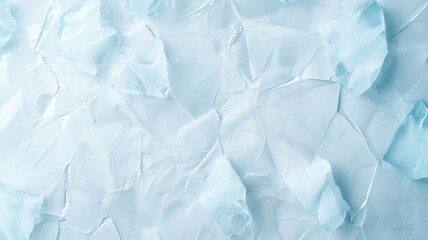 Obraz premium Abstract close-up of translucent ice texture with intricate patterns and a cool blue hue.