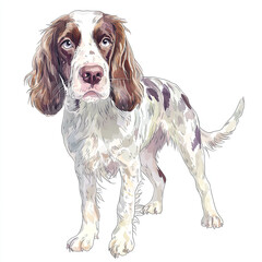 Creepy and Ugly Welsh Springer Spaniel Dog with Unique Features Captivating Expressions and Distinctive Appearance Perfect for Quirky Pet Photography and Unusual Animal Portraits