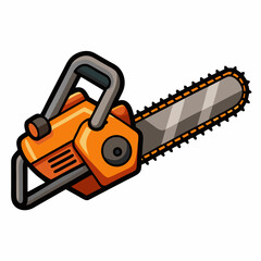 Chainsaw illustration on a white background