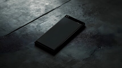 Sleek Smartphone: A contemporary shot presents a pristine smartphone, embodying modern communication and connectivity on an abstract dark surface.