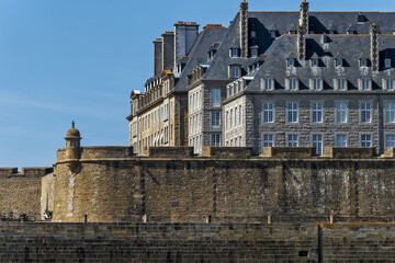Bulwark and patrician houses of Saint Malo, Brittany, France
