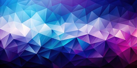 Obraz premium Abstract Geometric Low Poly Background Featuring a Gradient of Blues, Purples, and Whites