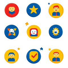 Creative Avatar Icons Set, User Interface Graphics, Profile Pictograms