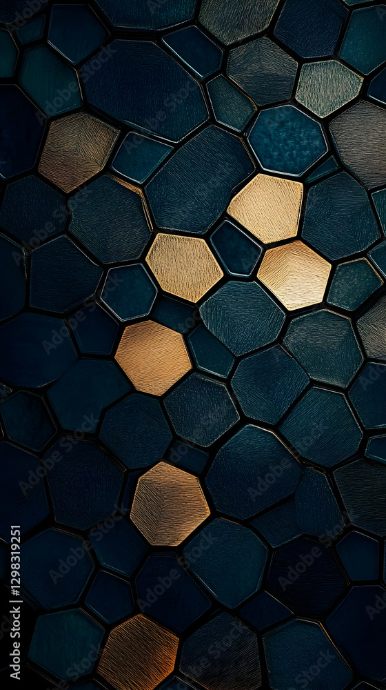 Poster abstract hexagon pattern background