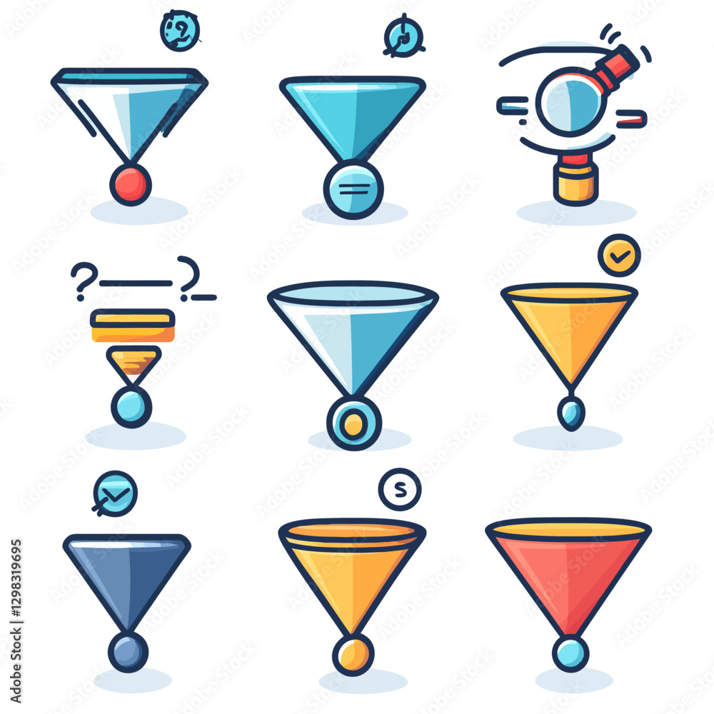 Poster data filtering process infographic of converting raw input into results