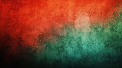 Abstract Red and Green Texture: A Grunge Watercolor Effect