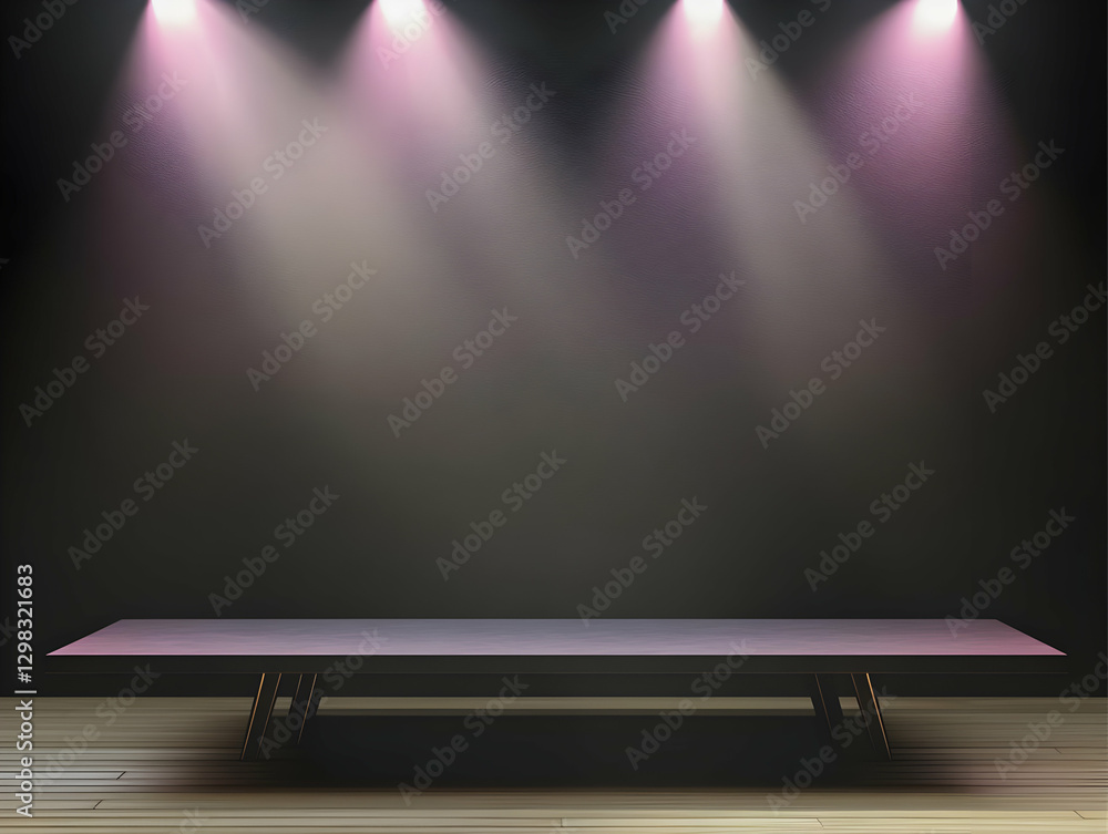 Poster empty table studio product background