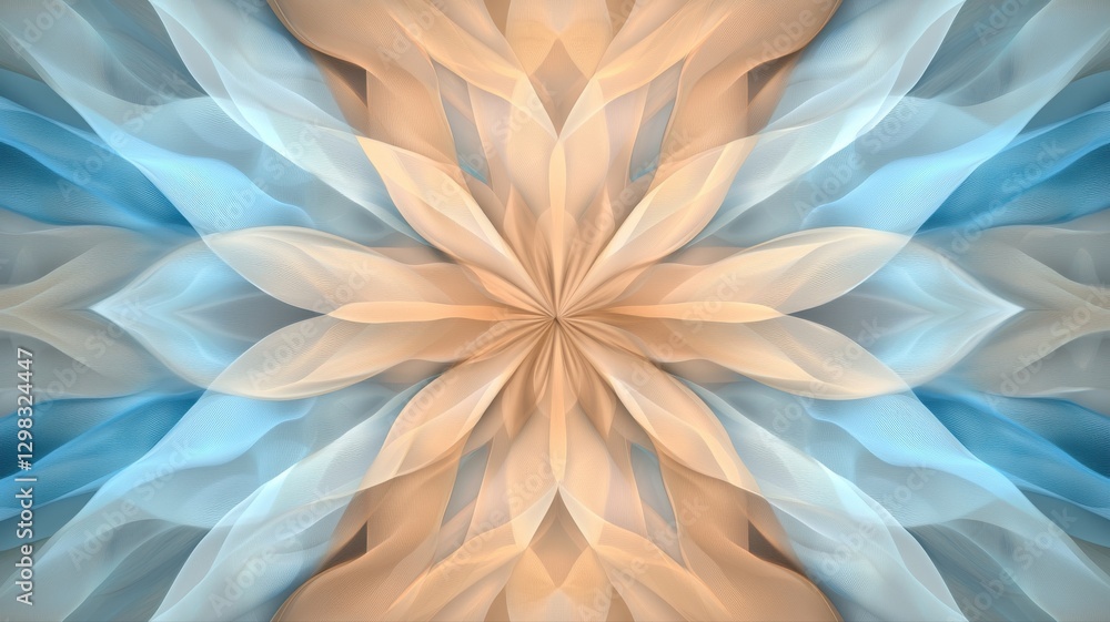 Poster abstract geometric pattern with soft pastel colors, perfect for artistic and design projects.