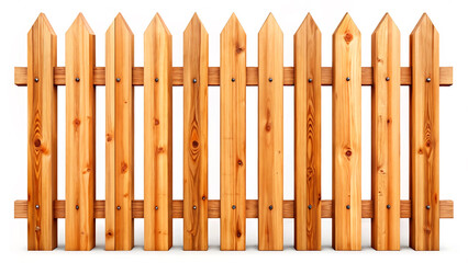 wooden fence isolated on white