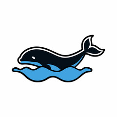 vector illustration of a whale