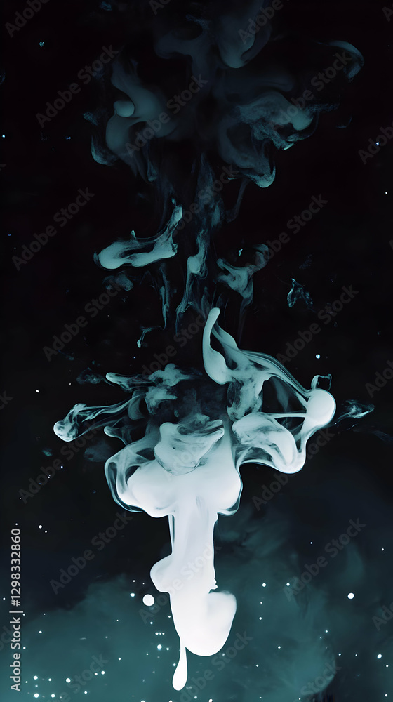 Poster abstract ink swirl background image