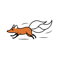 red fox vector illustration