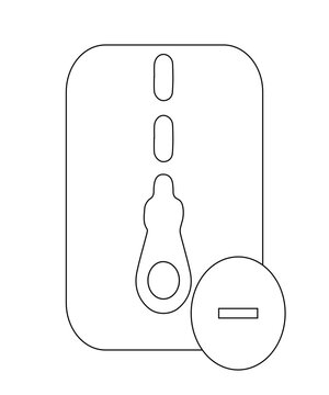 Unzip file icon with thin stroke