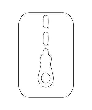 Zip file icon with thin outline