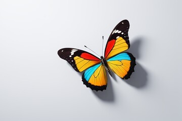 Fototapeta premium there is a butterfly that is sitting on a wall