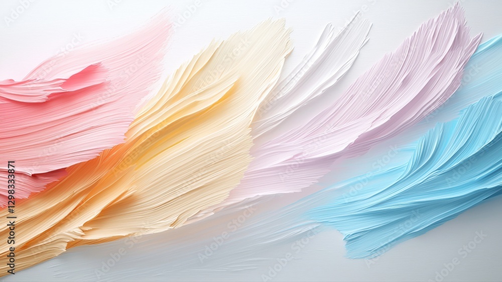Aufkleber abstract pastel paper waves create a calming and artistic visual. perfect for backgrounds or inspiri
