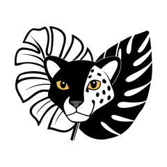 vector illustration of a cartoon tiger