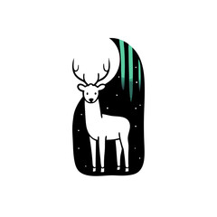 vector image of a deer