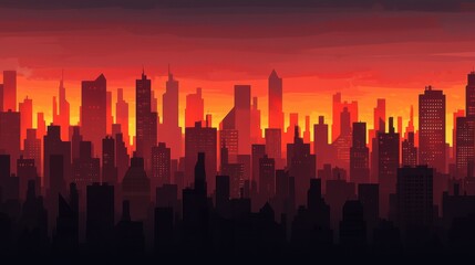 Fototapeta premium Cityscape at Dusk